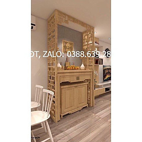 Mua Bộ bàn thờ Mẹ Con gỗ sồi kiểu hiện đại  mẫu chơn 1m27