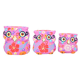 Bộ Tượng Cú 3 Con Hoa Nhỏ Đan Như