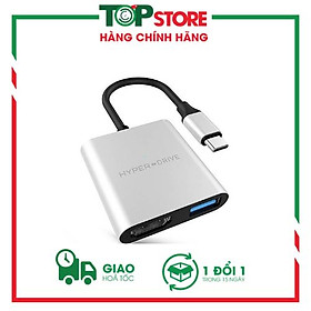 Cổng Chuyển HyperDrive 4K HDMI 3-in-1 USB-C Hub for MacBook, PC & Devices (HD259A) gray - chính hãng