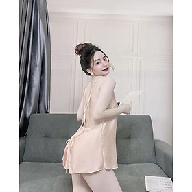 Mua Đồ ngủ sexy trống lưng vải lụa satin mịn cao cấp freesize