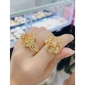 Nhẫn nữ mạ vàng kiểu dáng bông hoa -- nhẫn nữ đẹp quý phái sang trọng