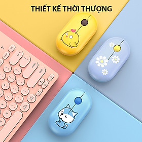 Mua Chuột Không Dây ROBOT M230 Tĩnh Âm Thiết Kế Dễ Thương Silent Nhấp Im Lặng Nhỏ Gọn Tiện Dụng Thuận Tiện Di Chuyển Họa Tiết Cute Độ Chính Xác Cao Cho Máy Tính Xách Tay Laptop PC  - hình chick - HÀNG CHÍNH HÃNG