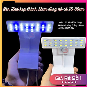 Đèn bể cá mini LED KẸP 12cm siêu sáng phù hợp cho bể cá bể thủy sinh