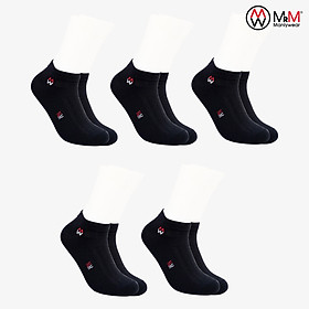 Combo 5 Đôi Tất Nam Vớ Nam Cổ Ngắn Lịch Lãm, Sang Trọng, Chất Liệu Sợi Cotton Co Giãn 4 Chiều Cao Cấp, Chống Hôi Chân MRM FASHION (Cùng Màu)