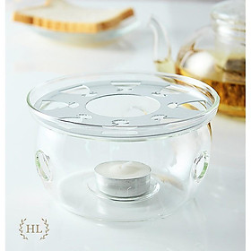 Mua SET ẤM TRÀ THỦY TINH HOA CÚC | BỘ ẤM TRÀ HOA CÚC FULL SET BAO GỒM ẤM - BẾP - CHÉN THẮP NẾN SANG CHẢNH