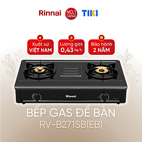 Bếp gas dương Rinnai RV-B271SB(EB) mặt bếp men và kiềng bếp men - Hàng chính hãng.
