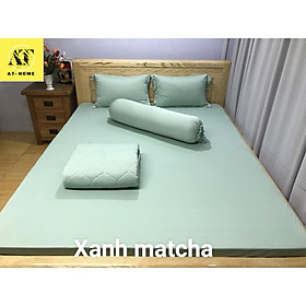 Ga - drap giường lẻ thun mát lạnh thương hiệu lan pham bedding - màu xanh matcha