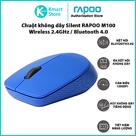 Chuột Không Dây Silent Wireless Và Bluetooth RAPOO M100 - Hàng Chính Hãng