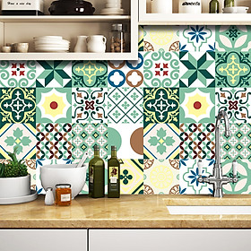 Mua Decal gạch bông tone xanh ngọc - Mẫu KT52
