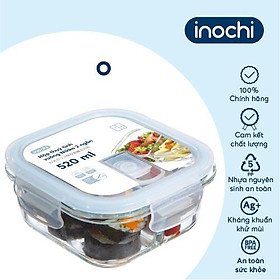Mua Hộp thuỷ tinh vuông Inochi- Nikko 520 ml ( 2 ngăn )