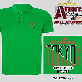 TOKYO, mã logo.g23. Áo thun polo nam nữ, form unisex. Áo phông cổ trụ Goking, vải cá sấu 3D, công nghệ chống nhăn Nhật Bản