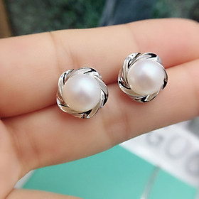 Bông tai ngọc trai nước ngọt và bạc NSBT230