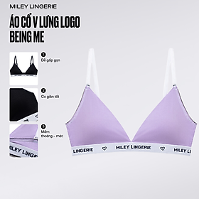 Áo Ngực Cổ Chữ V Lưng Logo Amethyst Purple Miley Lingerie