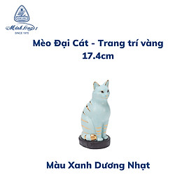Mua Mèo Đại Cát Trang Trí Vàng - 17.4 cm - Gốm sứ Minh Long