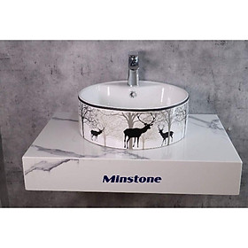 Lavabo sứ đặt bàn tròn 