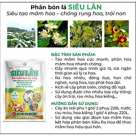 PHÂN BÓN XỬ LÝ RA HOA TRÁI VỤ, THÚC ĐẨY LÁ GIÀ NHANH - SIÊU LÂN (GÓI 1KG)