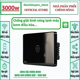 Công tắc 3000w Chống Giật Bình Nóng Lạnh, Thông Minh điều khiển Bằng Điện Thoại,HUNONIC-Hàng Chính Hãng