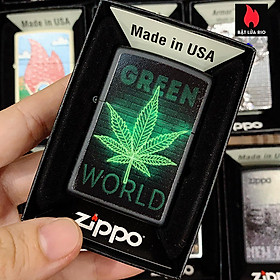 Bật Lửa Zippo 218 Green World Design