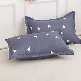 Mua Áo gối nằm Vỏ gối nằm Cotton Poly kích thước 45 x 65cm Mẫu Tam Giác Ghi (được chọn mẫu)