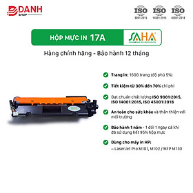 Mua Hộp mực in SAHA 17A cho máy in HP LaserJet Pro M101 / M102  MFP M130 - Hàng chính hãng