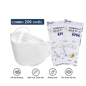 Thùng khẩu trang KF94 Gold Mask tiêu chuẩn Hàn Quốc kháng khuẩn chống bụi mịn cao cấp