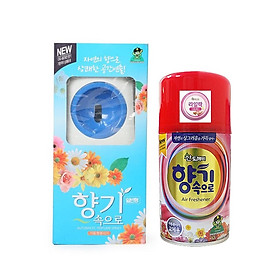 Bộ máy xịt phòng tự động Sandokkaebi + Chai xịt phòng hương nước hoa 300ml hàng nội địa khẩu Hàn Quốc
