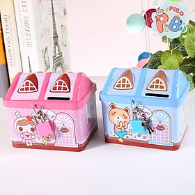 Mua Két Sắt Mini Tiết Kiệm Tiền Hình Ngôi Nhà Có Khóa Siêu Ngộ Nghĩnh Cho Bé– Pibo Store