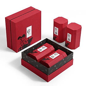 [ Quà Tết Cao Cấp - TRÀ VIỆT ] - Hộp Quà Tri Kỷ Giấy Gân Nổi Mỹ Thuật - Quà Tặng Sang Trọng Tết 2026