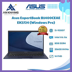 Mua Laptop Asus Expertbook B1400CEAE-EK3724 i5-1135G7/8GB/256GBSSD/14.0 FHD/FP/Mouse/Win11Pro/XANH ĐEN - Hàng Chính Hãng