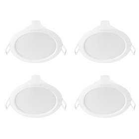 Mua COMBO 4 BỘ - BÓNG ĐÈN LED 5W PHILIPS ERIDANI 59261 D100 ÂM TRẦN DOWNLIGHT KIỂU TRÒN ( ÁNH SÁNG TRẮNG 6500K ) – HÀNG CHÍNH HÃNG