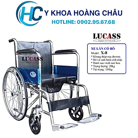 Xe Lăn Bô Vuông, Đệm Simili Lucass X-8 Xe lăn Lucass X8  Tiêu Chuẩn Mỹ