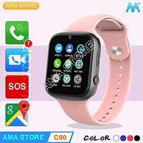 Mua Đồng hồ Thông minh Cho Trẻ em  Học sinh  Sinh viên Định vị Wifi gọi Điện thoại  Video call AMA Watch C90 Hàng nhập khẩu