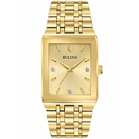 Đồng Hồ Nam Bulova Dây Thép Không Gỉ 97D120 - Mặt Vàng
