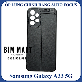 Ốp lưng Auto Focus dành cho Samsung Galaxy A33 silicon vân da - Hàng Chính Hãng