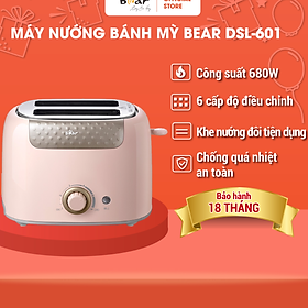 Mua Máy Nướng Bánh Mì Sandwich Bear 6 Mức Điều Chỉnh Tích Hợp Chức Năng Nướng Hẹn Giờ Tự Động DSL-601 - Hàng Nhập Khẩu