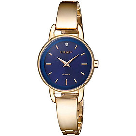 Đồng Hồ Nữ Citizen Đính Đá Swarovski Dây Thép Không Gỉ EZ6373-58L - Mặt Xanh