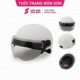 Mũ bảo hiểm nửa đầu có kính chính hãng NÓN SƠN KT-TR002 - Size L 57cm