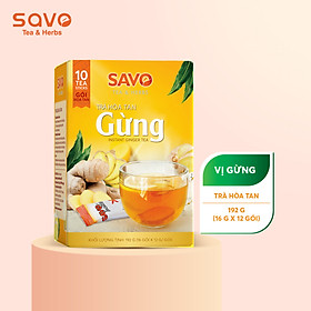 Trà Gừng Hòa Tan SAVO Tea (Ginger Tea) - 16 gói x 15g