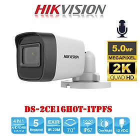 Mua Camera analog TVI 5MP Hikvision DS-2CE16H0T-ITPFS tích hợp mic thu âm - Hàng chính hãng