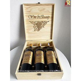 Mua Set quà tặng hộp gỗ 3 chai rượu vang Pháp Nicolas