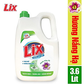 Nước lau sàn Lix hương nắng hạ dung tích 3.6 lít LH360 - thơm mát sáng bóng sàn