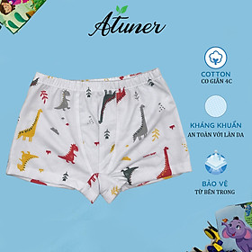 Quần lót bé trai ATUNER QLN024, quần chip bé trai từ 2-8 tuổi, vải cotton co giãn, chất liệu kháng khuẩn, an toàn với làn da, họa tiết dễ thương, tươi sáng
