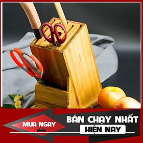 Mua Hộp Đựng Dao Kéo Nhà Bếp Bằng Gỗ Tre Tự Nhiên  Tinh Tế Bảo Vệ Môi Trường  có đế chống trượt và khe thoát nước