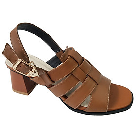 Giày Sandal Cao Gót Da Bò BIGGBEN Cao 5 Phân SDCG134