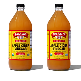 Combo giấm táo BRAGG Hữu cơ Nhập khẩu USA chai 946ml