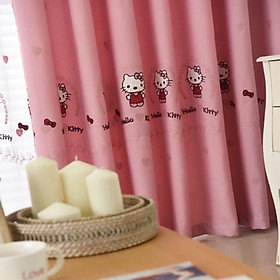 Mua (QUÀ TẶNG CHO BÉ) Rèm Thêu Kitty xinh xắn  rèm cửa màu hồng trang trí phòng ngủ trẻ em