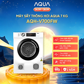 Máy sấy thông hơi Aqua 7 kg AQH-V700FW - Bảo hành 2 năm - Freeship toàn quốc - Hàng chính hãng
