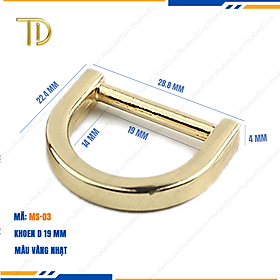 Khoen d túi xách, Khoen chữ d túi xách, Khoen bán nguyệt túi xách 19mm mạ điện độ bền 5-8 năm