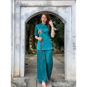 ĐỒ LAM ĐI CHÙA Mẫu Tàu Phi Lụa