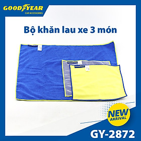 Combo 3 Khăn Vệ Sinh Chuyên Dụng GOODYEAR GY-2872 Rửa Xe Lau Kính Lau Sạch Toàn Diện - Nhập Khẩu Chính Hãng